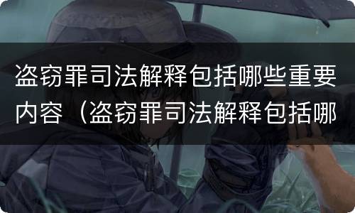 盗窃罪司法解释包括哪些重要内容（盗窃罪司法解释包括哪些重要内容和要求）