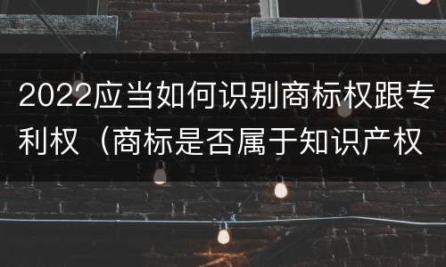 2022应当如何识别商标权跟专利权（商标是否属于知识产权）