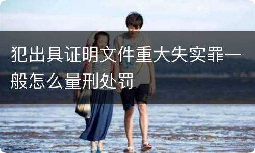 犯出具证明文件重大失实罪一般怎么量刑处罚
