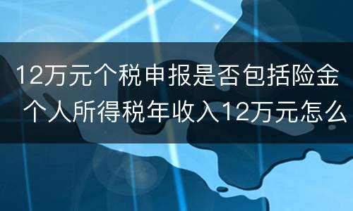 12万元个税申报是否包括险金 个人所得税年收入12万元怎么申报