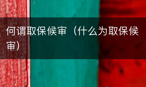 何谓取保候审（什么为取保候审）