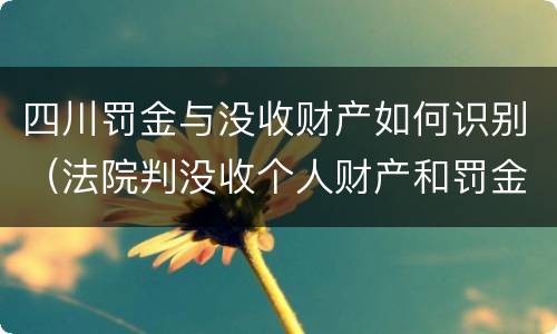 四川罚金与没收财产如何识别（法院判没收个人财产和罚金有什么区别）