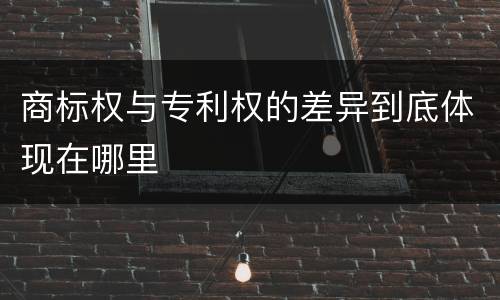 商标权与专利权的差异到底体现在哪里