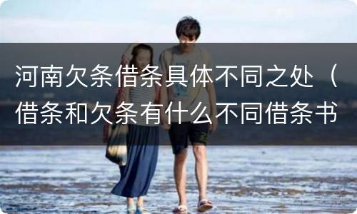 河南欠条借条具体不同之处（借条和欠条有什么不同借条书写）