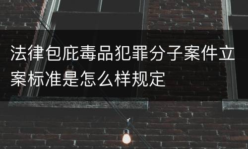 法律包庇毒品犯罪分子案件立案标准是怎么样规定
