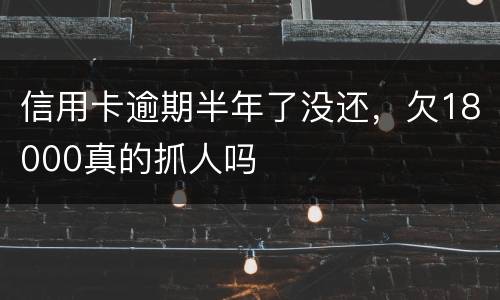 信用卡逾期半年了没还，欠18000真的抓人吗