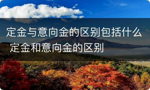 定金与意向金的区别包括什么 定金和意向金的区别