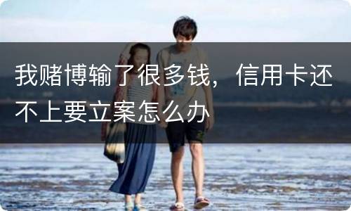 我赌博输了很多钱，信用卡还不上要立案怎么办