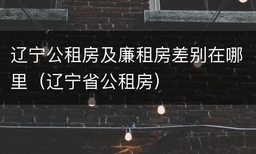 辽宁公租房及廉租房差别在哪里（辽宁省公租房）
