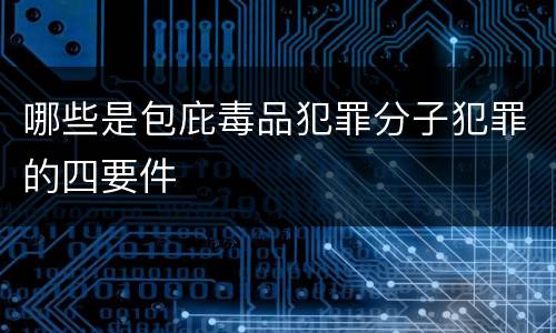 哪些是包庇毒品犯罪分子犯罪的四要件