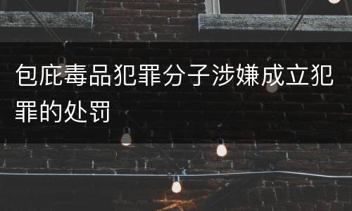 包庇毒品犯罪分子涉嫌成立犯罪的处罚