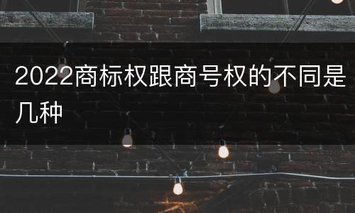 2022商标权跟商号权的不同是几种