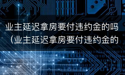 业主延迟拿房要付违约金的吗（业主延迟拿房要付违约金的吗怎么办）