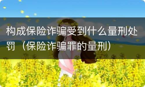 构成保险诈骗受到什么量刑处罚（保险诈骗罪的量刑）