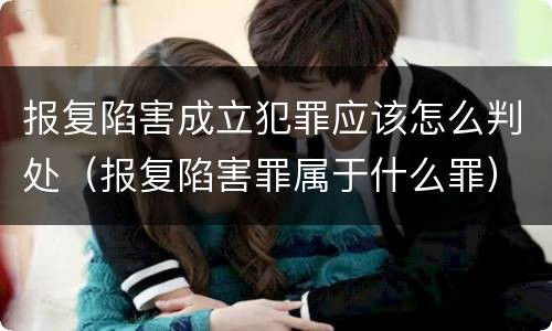 报复陷害成立犯罪应该怎么判处（报复陷害罪属于什么罪）