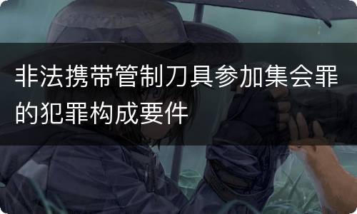 非法携带管制刀具参加集会罪的犯罪构成要件