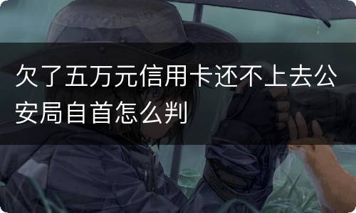 欠了五万元信用卡还不上去公安局自首怎么判