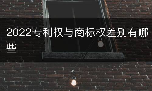 2022专利权与商标权差别有哪些
