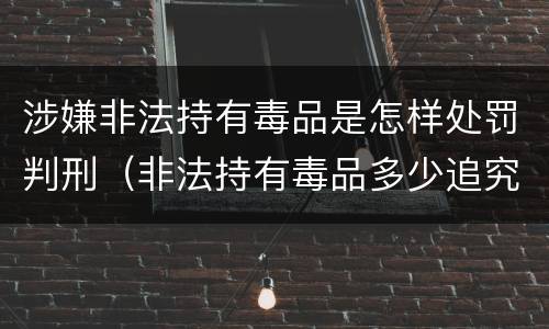 涉嫌非法持有毒品是怎样处罚判刑（非法持有毒品多少追究刑事责任）