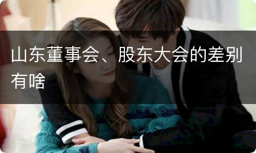 山东董事会、股东大会的差别有啥