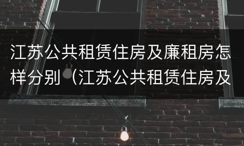 江苏公共租赁住房及廉租房怎样分别（江苏公共租赁住房及廉租房怎样分别申请）