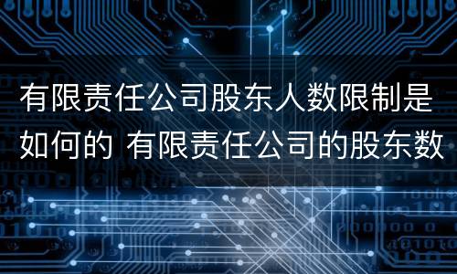 有限责任公司股东人数限制是如何的 有限责任公司的股东数量限制
