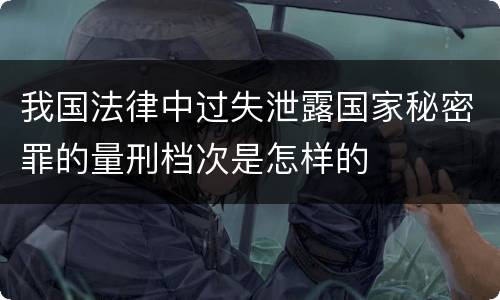 我国法律中过失泄露国家秘密罪的量刑档次是怎样的