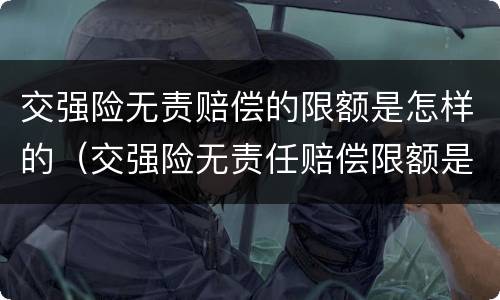 交强险无责赔偿的限额是怎样的(交强险无责任赔偿限额是什么意思)