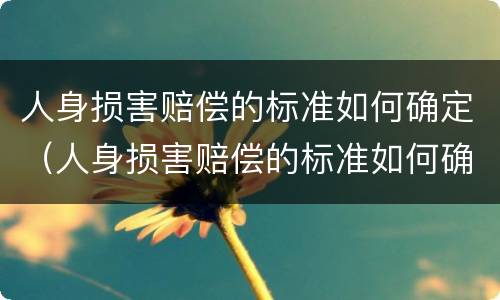 人身损害赔偿的标准如何确定（人身损害赔偿的标准如何确定责任）