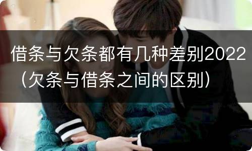 借条与欠条都有几种差别2022（欠条与借条之间的区别）