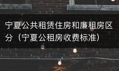 宁夏公共租赁住房和廉租房区分（宁夏公租房收费标准）