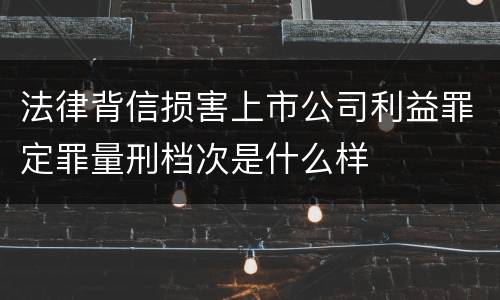 法律背信损害上市公司利益罪定罪量刑档次是什么样