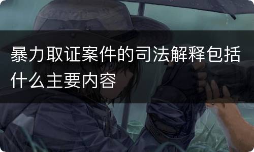 暴力取证案件的司法解释包括什么主要内容