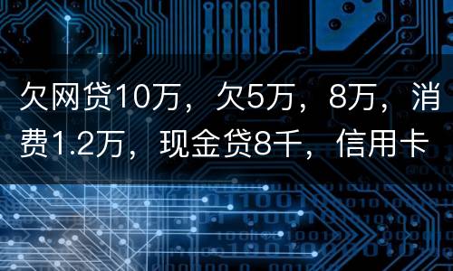 欠网贷10万，欠5万，8万，消费1.2万，现金贷8千，信用卡5万怎么办