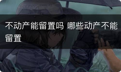 不动产能留置吗 哪些动产不能留置