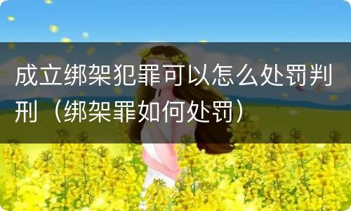 成立绑架犯罪可以怎么处罚判刑（绑架罪如何处罚）