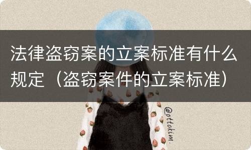 法律盗窃案的立案标准有什么规定（盗窃案件的立案标准）