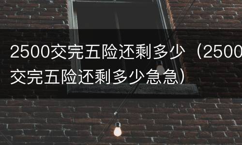 2500交完五险还剩多少（2500交完五险还剩多少急急）