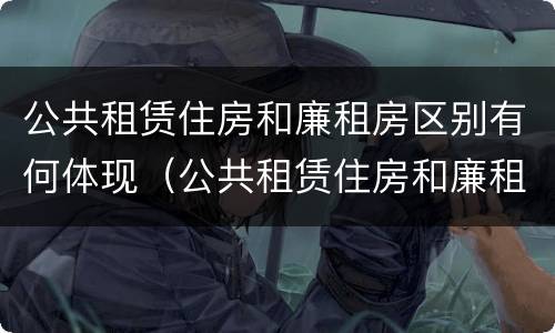 公共租赁住房和廉租房区别有何体现（公共租赁住房和廉租房的区别）