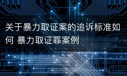 关于暴力取证案的追诉标准如何 暴力取证罪案例