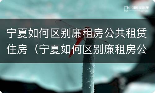 宁夏如何区别廉租房公共租赁住房（宁夏如何区别廉租房公共租赁住房和住房）