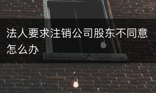法人要求注销公司股东不同意怎么办