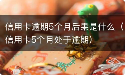 信用卡逾期5个月后果是什么（信用卡5个月处于逾期）