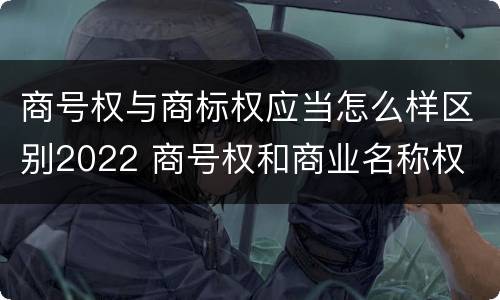 商号权与商标权应当怎么样区别2022 商号权和商业名称权