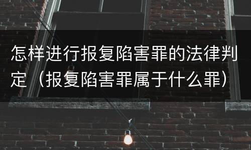 怎样进行报复陷害罪的法律判定（报复陷害罪属于什么罪）