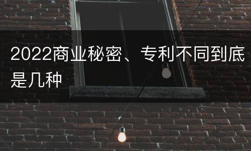 2022商业秘密、专利不同到底是几种