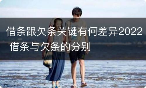 借条跟欠条关键有何差异2022 借条与欠条的分别