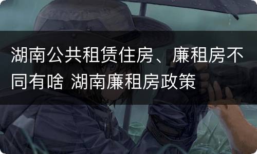 湖南公共租赁住房、廉租房不同有啥 湖南廉租房政策