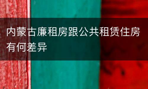 内蒙古廉租房跟公共租赁住房有何差异