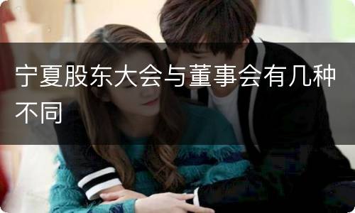 宁夏股东大会与董事会有几种不同